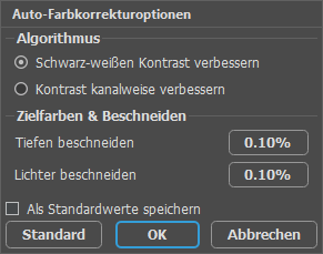 Auto-Farbkorrekturoptionen