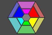 The hexagon for converting color images to b&w The hexagon for converting color images to b&w