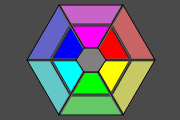 The hexagon for converting color images to b&w The hexagon for converting color images to b&w