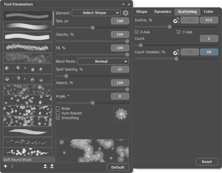 Scattering Tab Scattering Tab