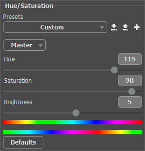 Adjustment Layer Settings Panel Adjustment Layer Settings Panel