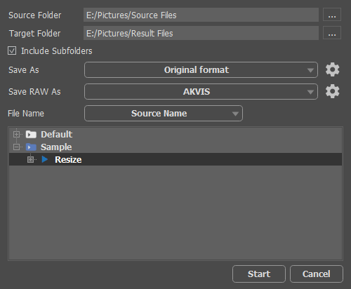 Batch Processing Tab Batch Processing Tab