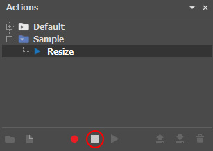 Action recording is stopped Action recording is stopped