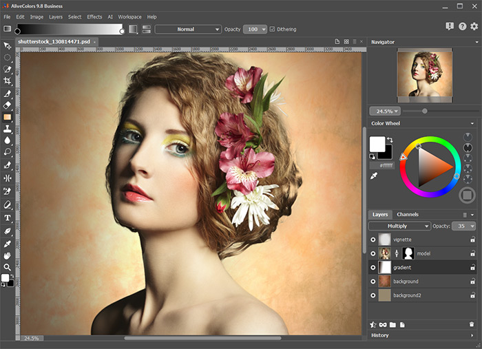 Image Editing in AliveColors Image Editing in AliveColors