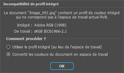 Non-concordance des profils Non-concordance des profils