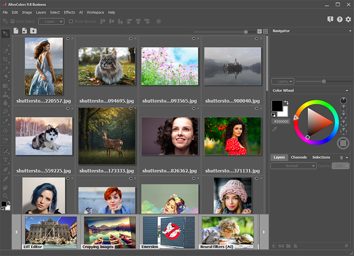 Start Screen of AliveColors Image Editor Start Screen of AliveColors Image Editor