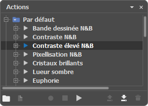 Liste d'actions Liste d