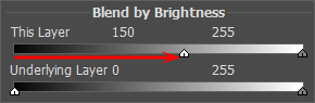 Position of the sliders Position of the sliders