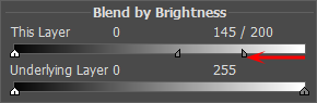 Position of the sliders Position of the sliders
