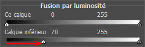 Position des curseurs Position des curseurs