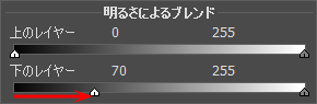 スライダーの位置 スライダーの位置