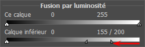 Position des curseurs Position des curseurs