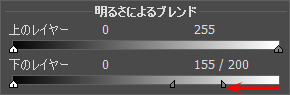 スライダーの位置 スライダーの位置