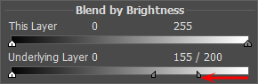 Position of the sliders Position of the sliders