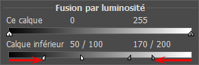 Position des curseurs Position des curseurs