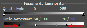 Posizione dei cursori Posizione dei cursori