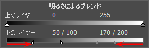 スライダーの位置 スライダーの位置