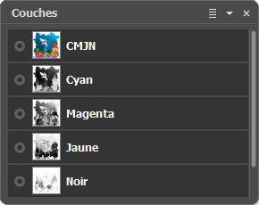 Panneau Couches pour CMJN Panneau Couches pour CMJN