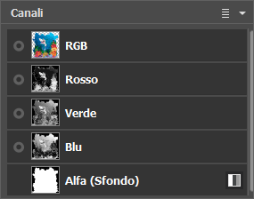Tutti i canali RGB sono selezionati Tutti i canali RGB sono selezionati