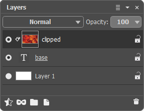 Clipping Mask in the Layers Panel Clipping Mask in the Layers Panel