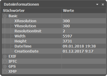 Dateiinformationen Dateiinformationen