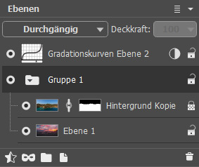 Aufgeklappte Gruppe Aufgeklappte Gruppe