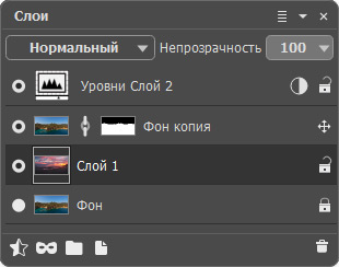 Панель "Слои" Панель "Слои"