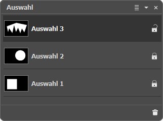 Auswahl-Bedienfeld Auswahl-Bedienfeld