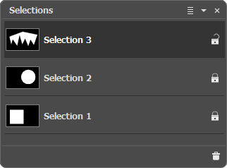 Selections Panel Selections Panel