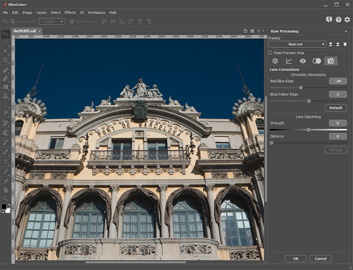 Lens Corrections Tab Lens Corrections Tab