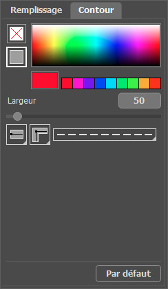 Paramètres de contour Paramètres de contour