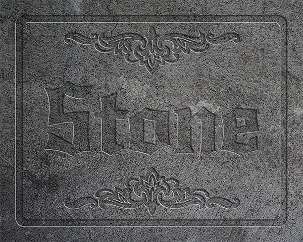 Stone Engraving Effect Stone Engraving Effect