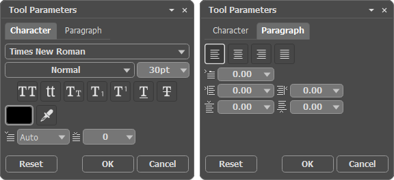 Text Parameters Text Parameters