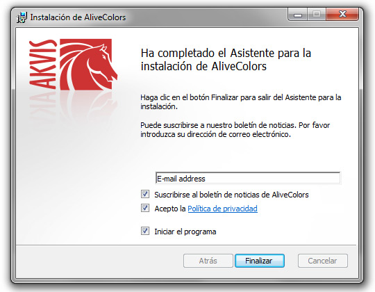 Instalación está completa Instalación está completa